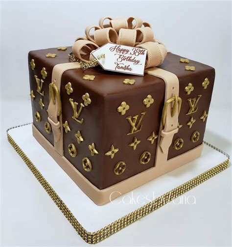 Louis Vuitton gift box cake 